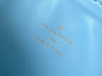 LOUIS VUITTON COUSSIN PM 26 IN WHITE BLUE MONOGRAM EMBOSSED LAMBSKIN GOLD HARDWARE