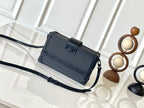 LOUIS VUITTON PETITE MALLE 20 IN BLACK CALFSKIN