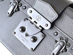 LOUIS VUITTON PETITE MALLE 20 IN BLACK CALFSKIN
