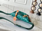LOUIS VUITTON RUSH BUMBAG 30 IN GREEN MONOGRAM HERITAGE CANVAS