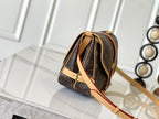 LOUIS VUITTON SAUMUR BB 28 IN BROWN MONOGRAM CANVAS AND LEATHER TRIM GOLD HARDWARE