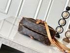 LOUIS VUITTON SAUMUR BB 35 IN BROWN MONOGRAM CANVAS AND LEATHER TRIM GOLD HARDWARE