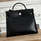 HERMES ZIP CABINE 31 BAG IN BLACK CALFSKIN
