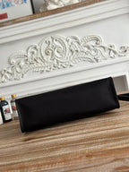 HERMES ZIP CABINE 31 BAG IN BLACK CANVAS AND CALFSKIN