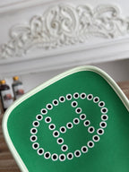 HERMES MINI NEO 17 EVELYNE BAG IN EMERALD GREEN CANVAS AND WHITE CALFSKIN