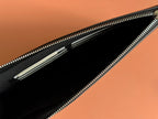 GUCCI POUCH 28 IN BLACK SMOOTH CALFSKIN INLAID LOGO
