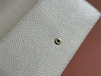 GUCCI INTERLOCKING WOC 20 IN WHITE GRAINY CALFSKIN GOLD HARDWARE