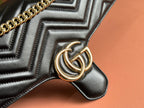 GUCCI MARMONT SHOULDER BAG 40 IN BLACK CALFSKIN GOLD CHAIN