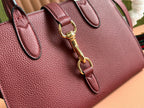 GUCCI SMALL JACKIE TOTE 24 IN BURGUNDY LAMBSKIN