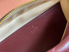 GUCCI MARMONT SMALL SHOULDER BAG 24 IN WINE RED CALFSKIN GOLD HARDWARE