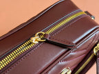 GUCCI MARMONT SMALL SHOULDER BAG 24 IN WINE RED CALFSKIN GOLD HARDWARE