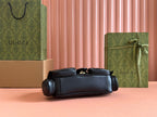 GUCCI MARMONT SMALL MULTI-POCKET BAG 25 IN BLACK CALFSKIN GOLD HARDWARE