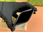 GUCCI MARMONT QUILTED CARD HOLDER 10 IN BLACK CALFSKIN