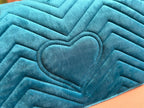 GUCCI 25S  MARMONT 26 CM IN DEEP TEAL BLUE VELVET WITH GOLD HARDWARE