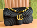 GUCCI 26S  MARMONT MATELASSE 26 IN BLACK VELVET