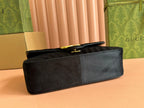 GUCCI 26S  MARMONT MATELASSE 26 IN BLACK VELVET