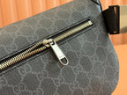 GUCCI OPHIDIA BELT BAG 28 IN DARK GREY  CALFSKIN
