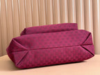 GUCCI LARGE TOTE BAG 45 IN WINE RED MONOGRAM CANVAS