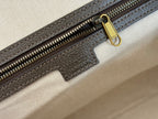 GUCCI SAVOY LARGE DUFFLE BAG 50 IN BEIGE AND EBONY  SUPREME CANVAS