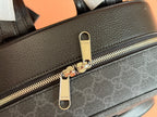 GUCCI MEDIUM  BACKPACK 40 IN DARK GREY AND BLACK CALFSKIN