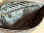 GUCCI LARGE BELT BAG 32 IN BLACK CANVAS GREEN AND RED WEB DETAIL
