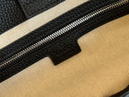 GUCCI SUPER MEDIUM TOTE BAG 42 IN BLACK EMBOSSED CALFSKIN GOLD HARDWARE
