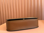 GUCCI BLONDIE LARGE TOP HANDLE BAG 32 IN NATURAL COTTON LINEN CANVAS BROWN CALFSKIN