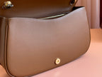 GUCCI BLONDIE LARGE TOP HANDLE BAG 32 IN NATURAL COTTON LINEN CANVAS BROWN CALFSKIN