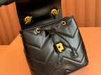 GUCCI MARMONT BACKPACK 20 IN BLACK CALFSKIN GOLD HARDWARE