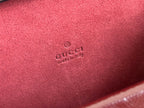 GUCCI DIONYSUS MEDIUM SHOULDER BAG 22 IN ROSSO ANCORA RED  GLOSSY LAMBSKIN