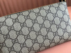 GUCCI RUBBER EFFECT SMALL WALLET ON CHAIN 22.5 IN BEIGE AND DARK BROWN  CALFSKIN