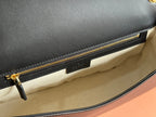GUCCI BLONDIE LARGE TOP HANDLE BAG 32 IN BLACK CALFSKIN