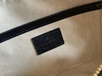 GUCCI BLONDIE SMALL SHOULDER BAG 21 IN BLACK SMOOTH CALFSKIN