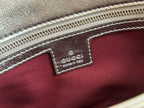 GUCCI MARMONT MEDIUM SHOUDER BAG 26 IN SILVER PATENT CALFSKIN
