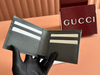 GUCCI INTERIOR  BI-FOLD WALLET 11 IN GREY CALFSKIN