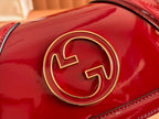 GUCCI SMALL BLONDIE SHOULDER BAG 21.5 IN RED PATENT CALFSKIN