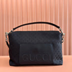 GUCCI LARGE CROSSBODY BAG 36 IN BLACK CANVAS