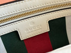GUCCI EMBLEM WALLET  MONOGRAM 20 IN BEIGE AND WHITE SMOOTH CALFSKIN