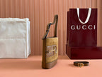 GUCCI 73 SMALL BUCKET BAG 20 IN BROWN SOFT SUEDE AND CALFSKIN
