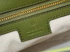 GUCCI 73 SMALL BUCKET BAG 20 IN GREEN SOFT SUEDE AND CALFSKIN