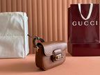 GUCCI SMALL HORSEBIT 1955 SHOULDER BAG 20 IN BROWN SOFT CALFSKIN LIGHT GOLD HARDWARE