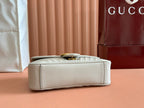 GUCCI MARMONT MATELASSÉ LARGE 26 BAG WHITE CALFSKIN