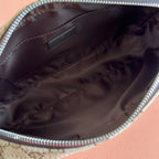 GUCCI SMALL CROSSBODY BAG 23.5 IN BEIGE AND DARK BROWN  CANVAS