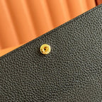 GUCCI SOFTBIT CONTINENTAL WALLET 19 IN BLACK GRAINY CALFSKIN GOLD HARDWARE