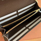 GUCCI OPHIDIA WALLET ON CHAIN 19 IN BEIGE AND DARK BROWN COATED FABRIC AND CALFSKIN