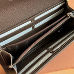 GUCCI OPHIDIA WALLET ON CHAIN 19 IN BEIGE AND DARK BROWN COATED FABRIC AND BROWN CALFSKIN TRIM