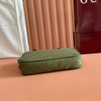 GUCCI SMALL CROSSBODY BAG 23.5 IN FOREST GREEN  CANVAS