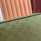 GUCCI SMALL CROSSBODY BAG 23.5 IN FOREST GREEN  CANVAS