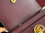 GUCCI SOFTBIT CARD CASE 10.5 IN ROSSO ANCORA RED GRAINY CALFSKIN GOLD HARDWARE