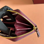 GUCCI MARMONT 19 LONG WALLET IN RED AND BEIGE CALFSKIN